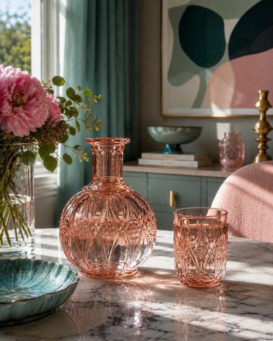 verreries Scailmont - Karaf - Art Deco - jaren dertig - Glas, Antiek en Kunst, Kunst | Designobjecten