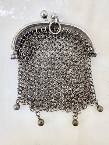 Beeldje - Coin purse - Massief zilver