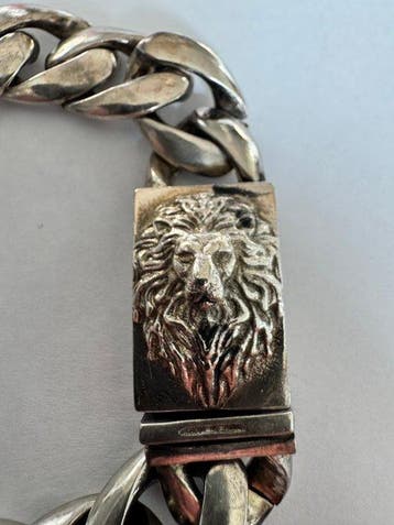 Sans prix de réserve - Bracelet Bracelet Lion en argent