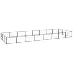 vidaXL Hondenkennel 24 m² staal zwart, Dieren en Toebehoren, Verzenden, Nieuw