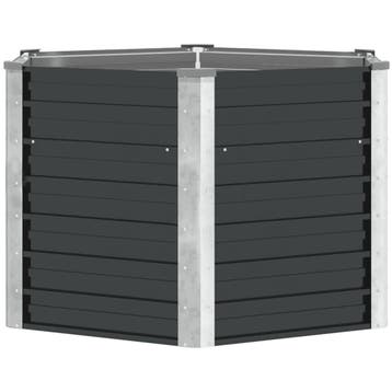 vidaXL Plantenbak verhoogd 129x129x77cm gegalvaniseerd staal, Verzenden