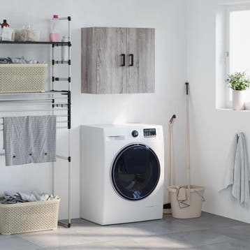 vidaXL Wandkast 60x31x60 cm bewerkt hout grijs sonoma, Verzenden