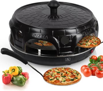 CuisineKing Pizza Oven Black Edition - 6 Personen -, Elektronische apparatuur, Verzenden, Zo goed als nieuw