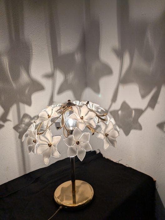 Tafellamp - Glas - Margherite, Antiquités & Art, Curiosités & Brocante