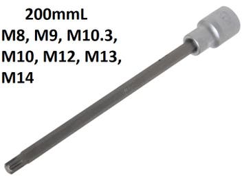 Bgs Technic 1/2 bit dop, ribe r8 x 200 mm, Verzenden, Nieuw