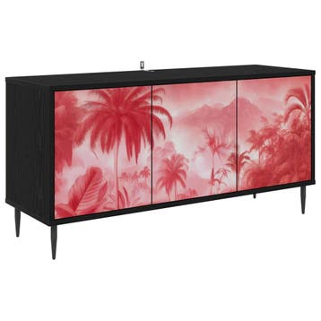 vidaXL Tv-meubel AACHEN 102 x 33 x 51 cm Zwart eiken Bewerkt, Verzenden
