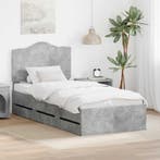 vidaXL Bedframe met lade Beton Grijs 90 x 190 cm, Verzenden