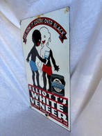 Emaille reclamebord - Elliott’s White Veneer – Emaille Bord