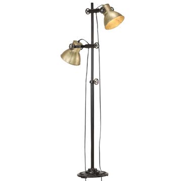 vidaXL Vloerlamp met 2 lampenkappen E27 gietijzer, Verzenden, Nieuw