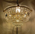 Lustre - Cristal, Laiton, Résine - Grand plafonnier luxueux, Antiquités & Art