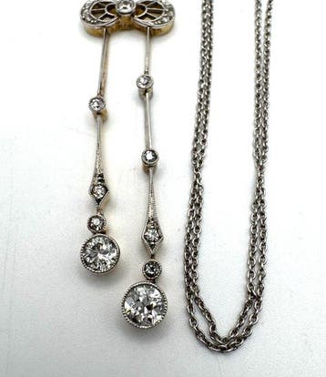 Chaîne - 14 carats Or jaune Diamant (Naturelle) - Collier