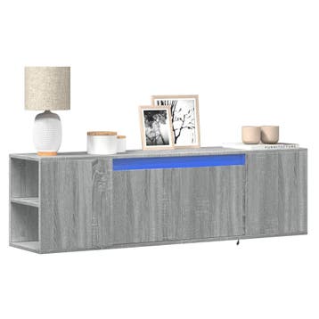 vidaXL Tv-wandmeubel met LED-verlichting 135x31x39,5 cm, Verzenden