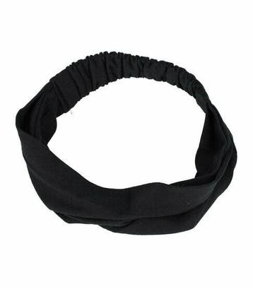 Haarband 3-in-1 - Basic - Effen Stof - Zwart