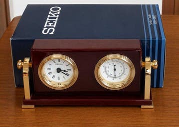 Compendium horloge de bureau - Seiko - Vintage - Laiton