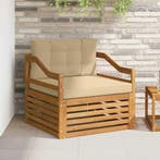 vidaXL Buitensofa Natuurlijk en Beige, Verzenden, Nieuw