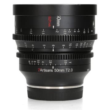 7Artisans 50mm T2.0 Spectrum - Sony FE - 1 jaar garantie, Ophalen of Verzenden, Comme neuf