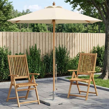 vidaXL Tuinparasol Ø 270 x 248 cm massief eucalyptushout, Verzenden