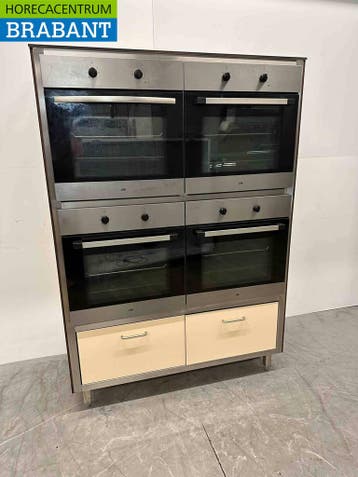 RVS Trespa Wandkast met 4 x Heteluchtoven Convectie Oven, Ophalen of Verzenden, Nieuw in verpakking