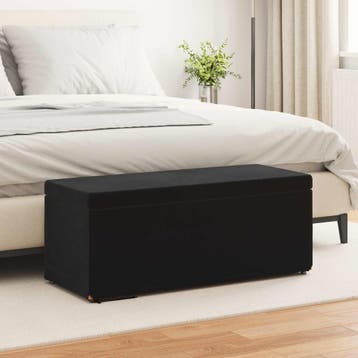 vidaXL Kruk Zwart 101 x 41 x 40 cm Velvet en Geengineerd, Verzenden, Nieuw