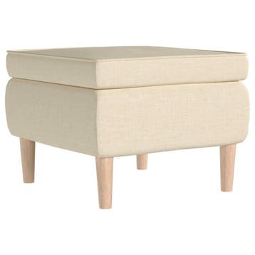 Kruk met houten poten | OP = OP retour deal (voetenbank), Verzenden, Zo goed als nieuw, Stof, 50 tot 75 cm