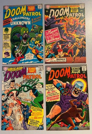 Doom Patrol #102-109, 123 - 9 Comic - 1966/1973, Nieuw