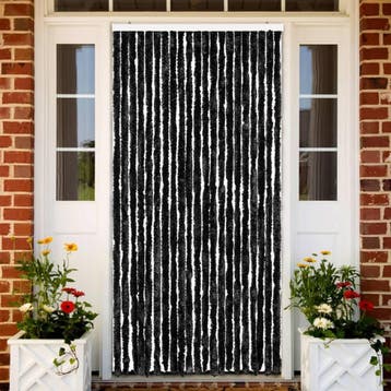 vidaXL Vliegengordijn 90x200 cm chenille antraciet, Verzenden, Nieuw