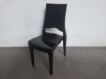 (21x) Zwart kunststoffen stapelbare stoelen met..., Nieuw in verpakking