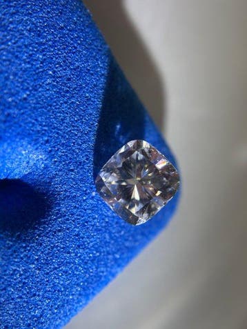 1 pcs Diamant (Natuurlijk) - 0.51 ct - Cushion - D, Nieuw