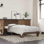 vidaXL Bedframe bewerkt hout en metaal bruin eikenkleurig, Verzenden