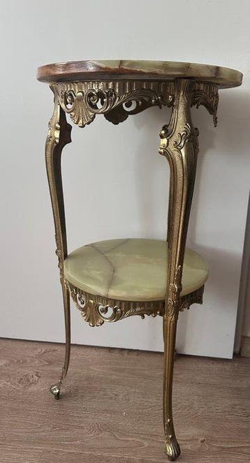 Table dappoint - Laiton, Bronze, Onyx, Antiquités & Art