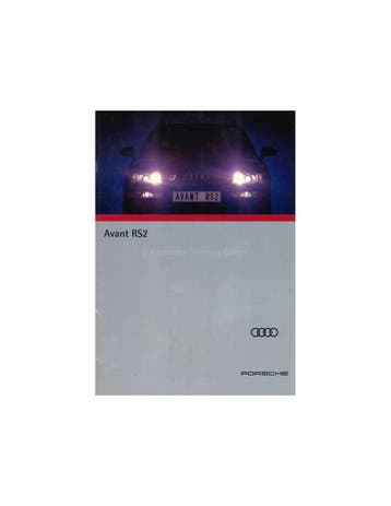 1993 AUDI RS2 AVANT BROCHURE DUITS, Ophalen of Verzenden, Nieuw
