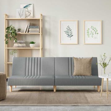 vidaXL Slaapbank / zetel stof lichtgrijs, Verzenden, Nieuw