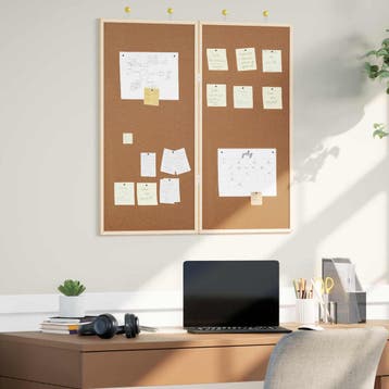 vidaXL Mededelingenbord 80 x 80 x 1.4 cm Massief grenenhout, Verzenden