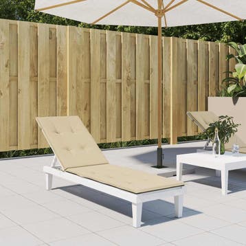 vidaXL Terrasstoelkussen (75+105)x50x4 cm beige, Verzenden