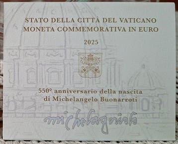 Vaticaan. 2 Euro 2025 Michelangelo (Zonder minimumprijs)