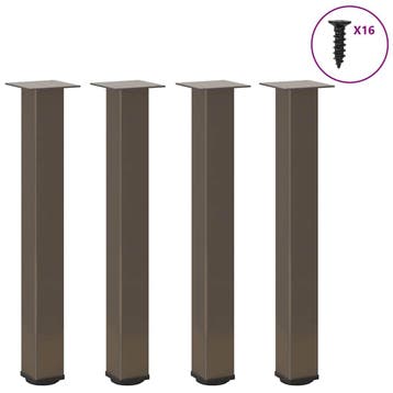 vidaXL Console tafelpoten 4 st 72-74 cm staal naturel, Verzenden, Nieuw