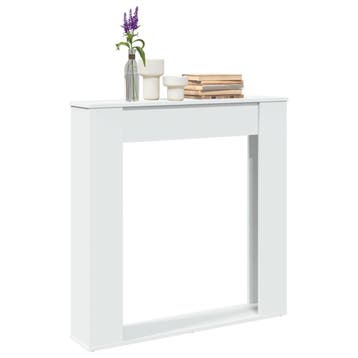 vidaXL Haardombouw 100x20x100 cm bewerkt hout wit, Huis en Inrichting, Verzenden, Nieuw