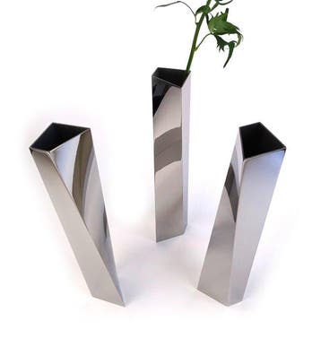 Alessi - Zaha Hadid - Vaas (3) - crevasse - 18/10 roestvrij