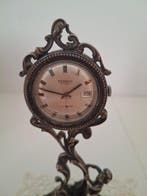 Horloge de table - - Argent 800 - 1950-1960 - Monvis 17, Antiek en Kunst, Antiek | Klokken