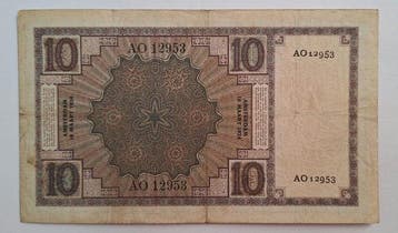 Pays-Bas. - 10 Gulden - 1924 - Pick 43 (Sans prix de, Timbres & Monnaies, Billets de banque | Europe | Billets non-euro