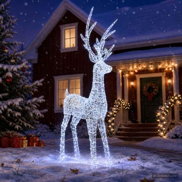 vidaXL Led-kerstverlichting in de vorm van een rendier 1000, Verzenden, Nieuw