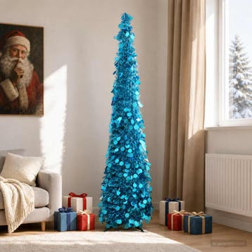 vidaXL Pop-up kerstboom 180 cm PET Blauw, Verzenden, Nieuw