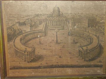 Giovanni Battista Falda (XVII) - Veduta dellampia basilica, Antiek en Kunst