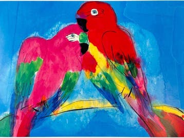 Walasse Ting - Two Parrots (Yvon Riviére Éditeur, Paris), Antiek en Kunst