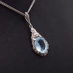 Argent - Collier avec pendentif - Laurin, Antiquités & Art
