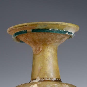 Oud-Romeins, Keizerrijk Glas Druppelfles met verticale, Antiek en Kunst