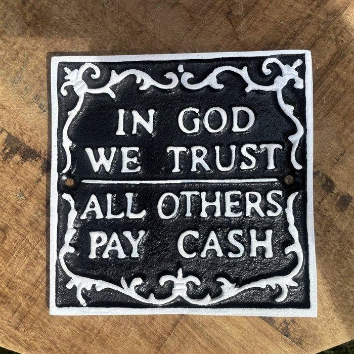 Wandbord - Gietijzer - Pubsign, Antiek en Kunst, Curiosa en Brocante