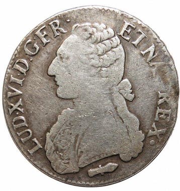Frankrijk. Louis XVI (1774-1792). Ecu aux branches d’olivier