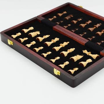Pièce de jeu - Magnetic Wooden Chess Set, 30cm Folding Chess