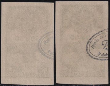 Monaco 1960 - 25 c. olive + 25 c. vert deux épreuves, Gestempeld